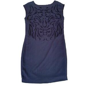 Andrew Marc New York black cap sleeve dress with cut-outs